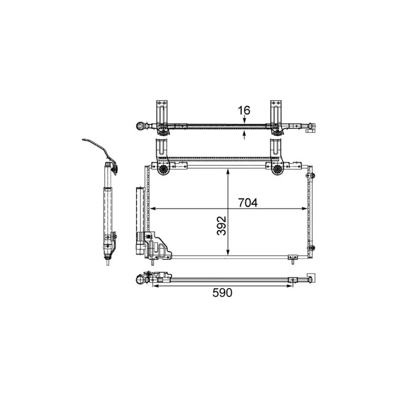 Condenseur, climatisation MAHLE AC 471 000S - Visuel 1