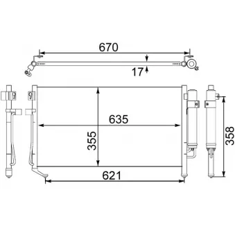 Condenseur, climatisation MAHLE OEM 73210SA030