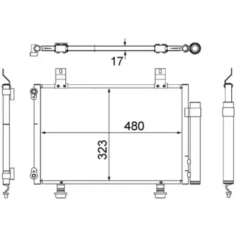 Condenseur, climatisation MAHLE OEM 9531062J00
