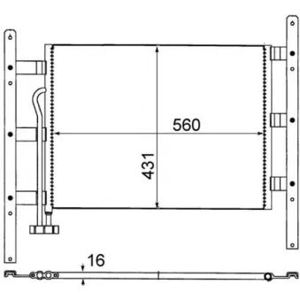 Condenseur, climatisation MAHLE AC 520 000S pour RENAULT TRUCKS MIDLUM 23,464 FNLLC - 460cv