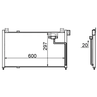 Condenseur, climatisation MAHLE AC 523 000S
