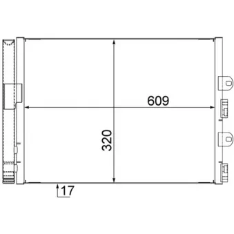 Condenseur, climatisation MAHLE OEM 51763472