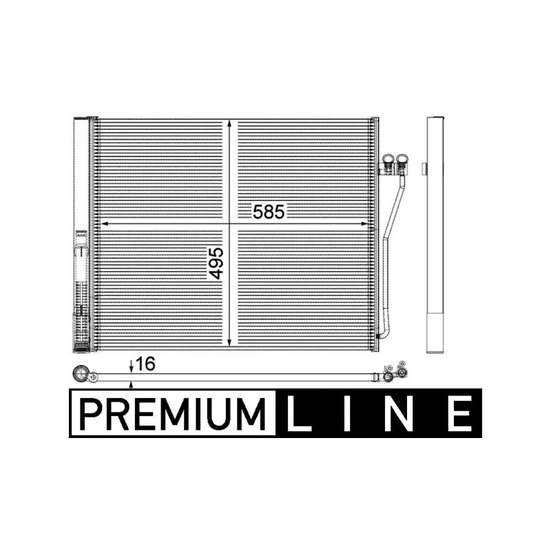Condenseur, climatisation MAHLE AC 568 000P - Visuel 1