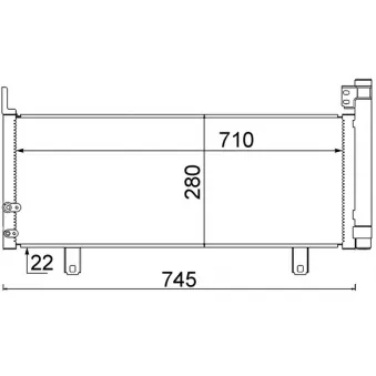 Condenseur, climatisation MAHLE AC 639 000S