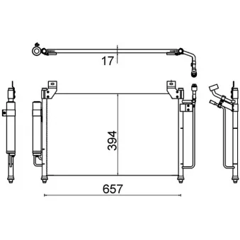 Condenseur, climatisation MAHLE OEM EHY46148Z