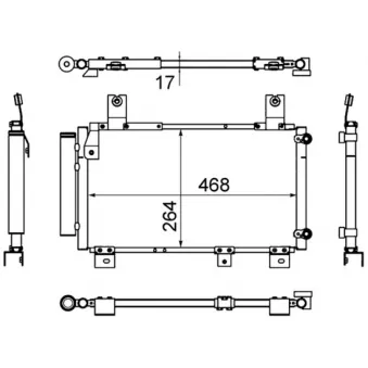 Condenseur, climatisation MAHLE AC 646 000S