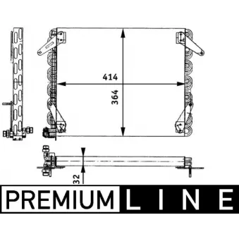 Condenseur, climatisation MAHLE AC 658 000P