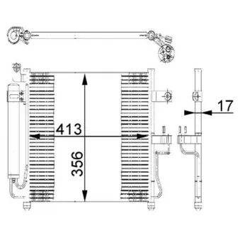 Condenseur, climatisation MAHLE OEM 9760625600