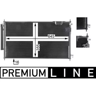 Condenseur, climatisation MAHLE AC 826 000P