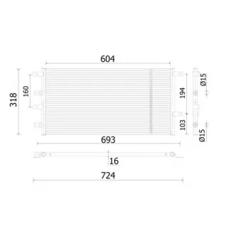 Condenseur, climatisation MAHLE OEM 5801255826