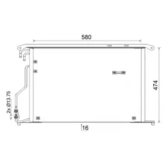 Condenseur, climatisation MAHLE AC 947 000S