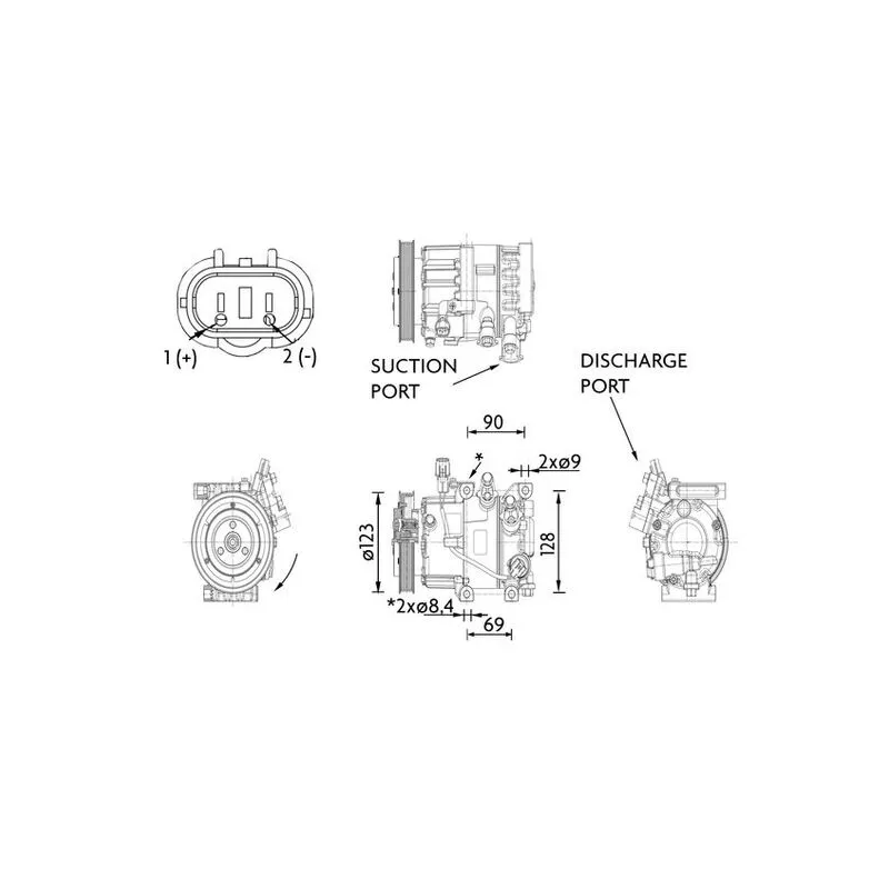Compresseur, climatisation MAHLE ACP 1464 000P - Visuel 1