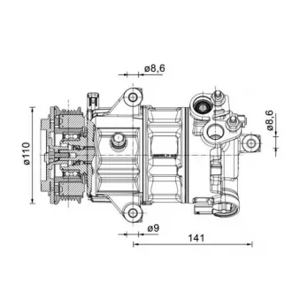 Compresseur, climatisation MAHLE OEM GN1119D629AC