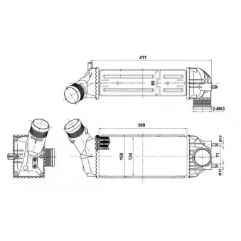 NRF 30908 - Intercooler, échangeur