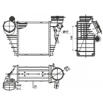 Intercooler, échangeur NRF OEM V15-60-1203