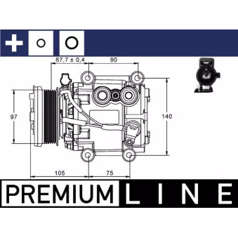 Compresseur, climatisation MAHLE OEM XR820839