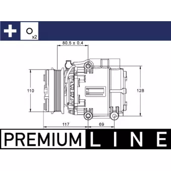 Compresseur, climatisation MAHLE OEM 1S7H19D629DE