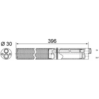 Filtre déshydratant, climatisation MAHLE OEM 1T0820191A