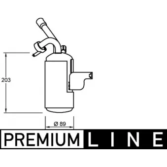 Filtre déshydratant, climatisation MAHLE OEM 2T1H1647AF