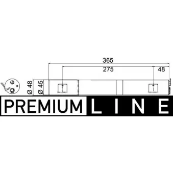 Filtre déshydratant, climatisation MAHLE OEM 1698300058