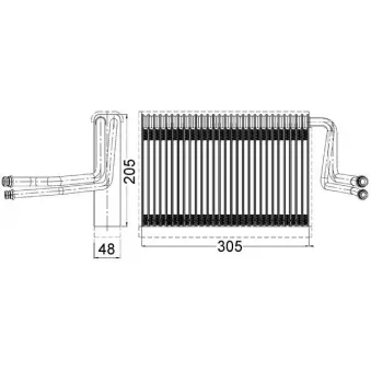 Evaporateur climatisation MAHLE OEM V20-65-0016
