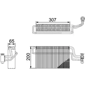 Evaporateur climatisation MAHLE AE 146 000P pour DAF XF 105 41,480 - 480cv