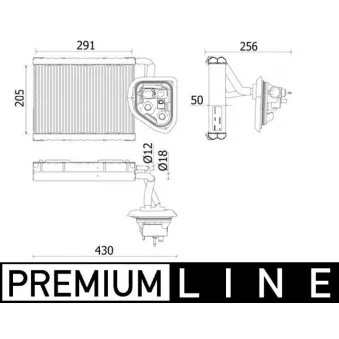 MAHLE AE 160 000P - Evaporateur climatisation