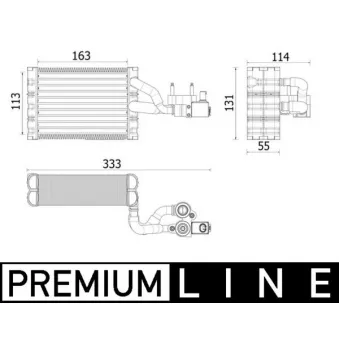 Évaporateur climatisation MAHLE AE 162 000P