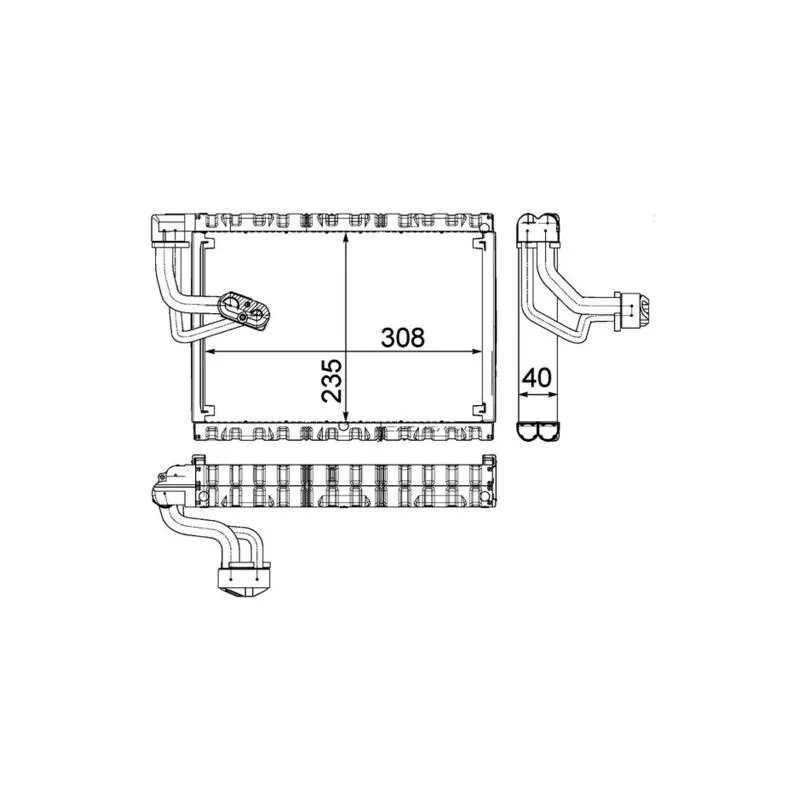 Evaporateur climatisation MAHLE AE 90 000P - Visuel 1