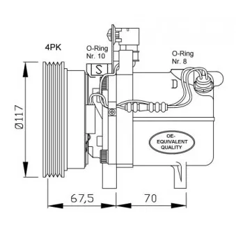 Compresseur, climatisation NRF OEM 8390228