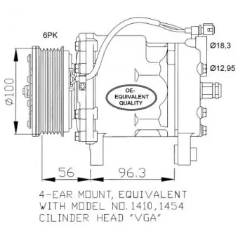 Compresseur, climatisation NRF OEM 6n0820803c