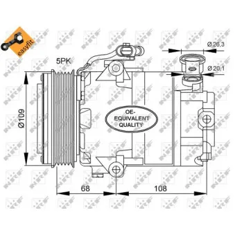 Compresseur, climatisation NRF OEM 550-071