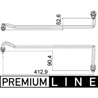 MAHLE AHX 4 000P - Tuyau d'huile