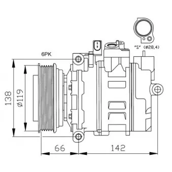 Compresseur, climatisation NRF 32111G pour AUDI A4 2.8 quattro - 190cv