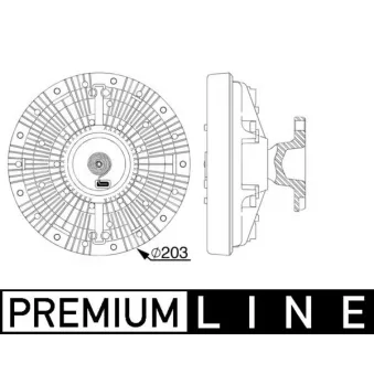 Embrayage, ventilateur de radiateur MAHLE CFC 240 000P pour IVECO EUROCARGO 130 E 24 K tector, 130 E 24 DK tector - 240cv