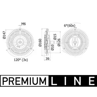 Embrayage, ventilateur de radiateur MAHLE CFC 68 001P