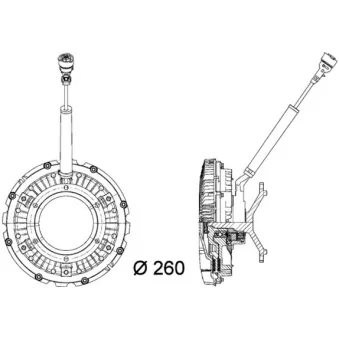 Embrayage, ventilateur de radiateur MAHLE CFC 90 000P pour MERCEDES-BENZ AXOR 2540 LS - 401cv