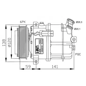 Compresseur, climatisation NRF OEM R1580034