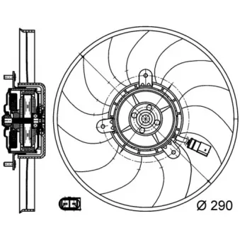 Ventilateur, refroidissement du moteur MAHLE CFF 171 000S pour VOLKSWAGEN POLO 1.8 GTI - 192cv