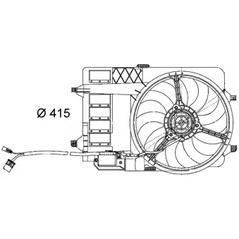 Ventilateur, refroidissement du moteur MAHLE OEM 17101475577