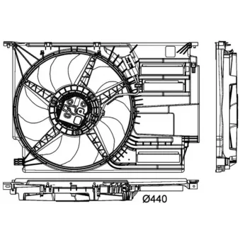 MAHLE CFF 404 000P - Ventilateur, refroidissement du moteur