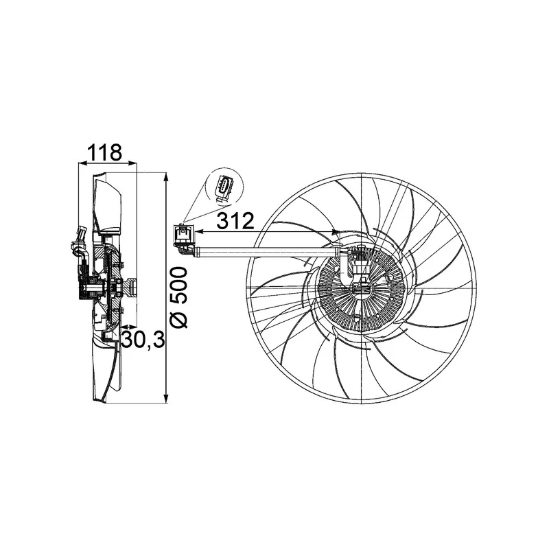 Ventilateur, refroidissement du moteur MAHLE CFF 468 000P - Visuel 1