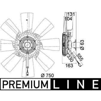 Ventilateur, refroidissement du moteur MAHLE CFF 473 000P