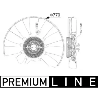 Ventilateur, refroidissement du moteur MAHLE OEM 51066007059