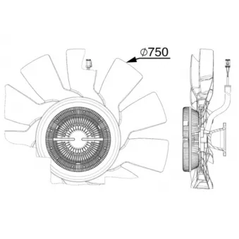 Ventilateur, refroidissement du moteur MAHLE CFF 515 000P pour SCANIA L,P,G,R,S - series S410 - 410cv