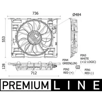 Ventilateur, refroidissement du moteur MAHLE CFF 535 000P