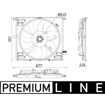 Ventilateur, refroidissement du moteur MAHLE CFF 554 000P