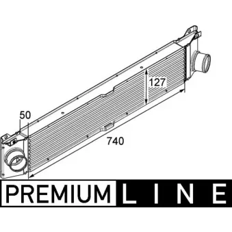 Intercooler, échangeur MAHLE OEM 1340763080