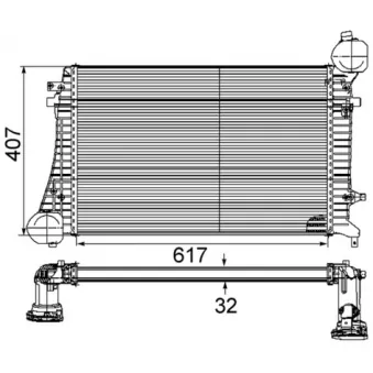 MAHLE CI 164 000P - Intercooler, échangeur