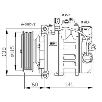Compresseur, climatisation NRF 32262G pour AUDI Q5 3.0 TDI quattro - 239cv